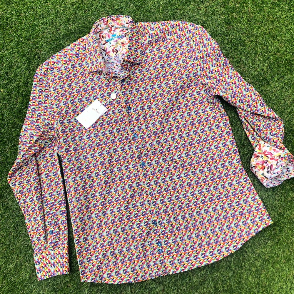 Bertigo Long Sleeve Button Down Shirt Mens XL NWT